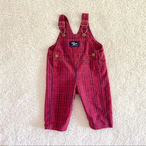 Red plaid 3T overall Farmer style